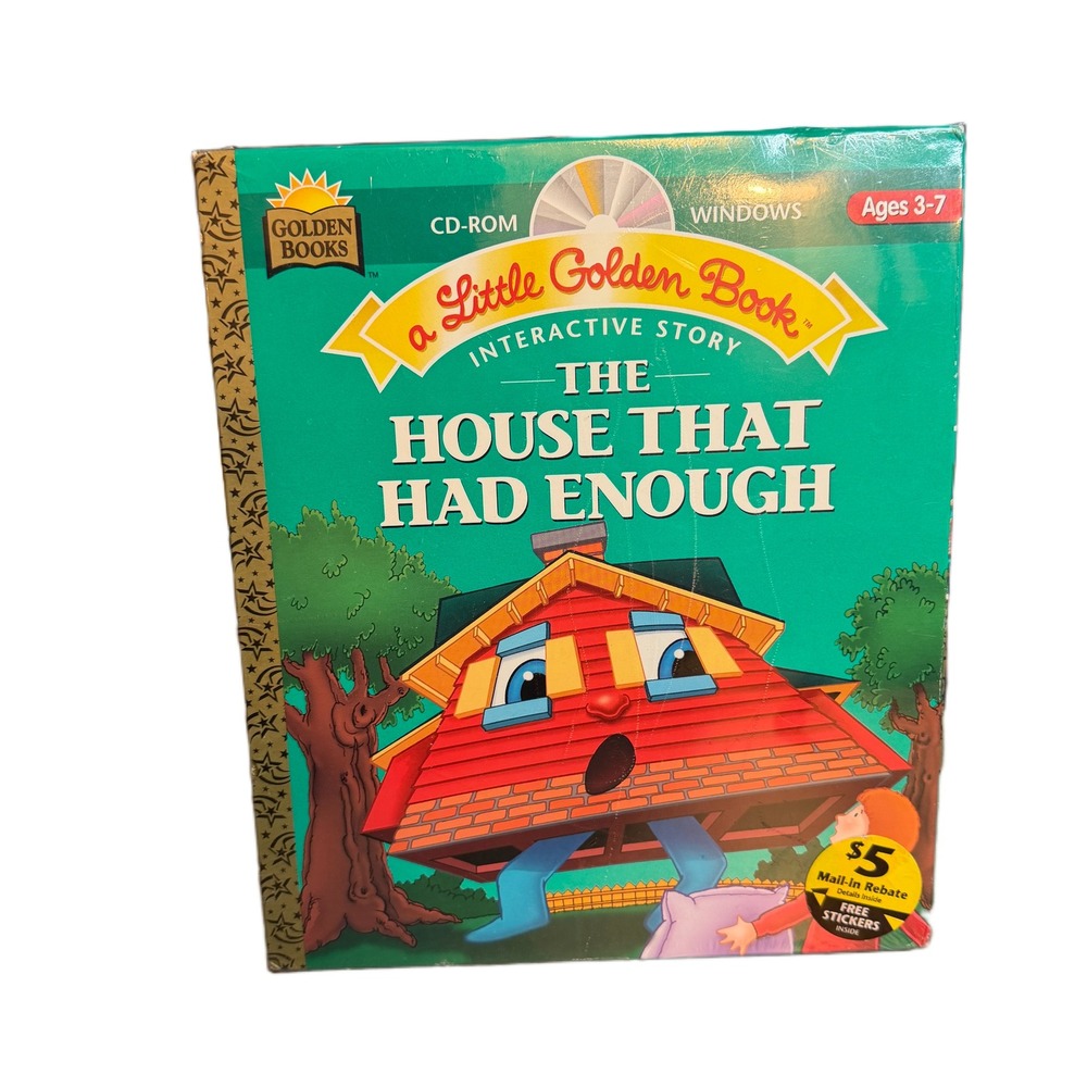 A Little Golden Book The House That Had Enough PC CD-ROM Windows 1996 New Sealed